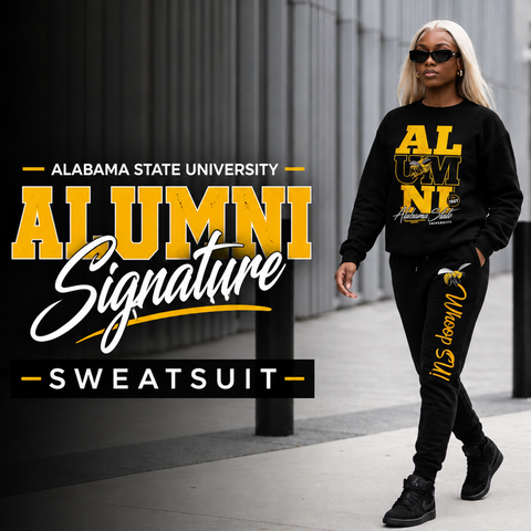 Alabama State - Alumni Signature Series Sweatsuit - (Sweatshirt + Sweatpants)