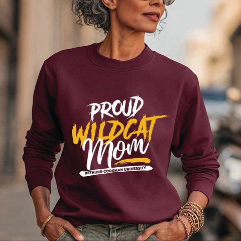 Proud Bethune-Cookman Wildcat Mom (Unisex Sweatshirt)