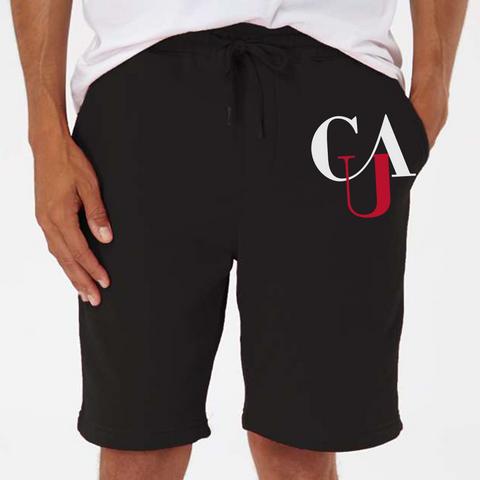 Clark Atlanta University (Black Midweight Fleece Shorts)