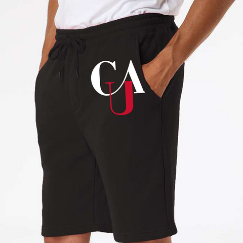 Clark Atlanta University (Black Midweight Fleece Shorts)