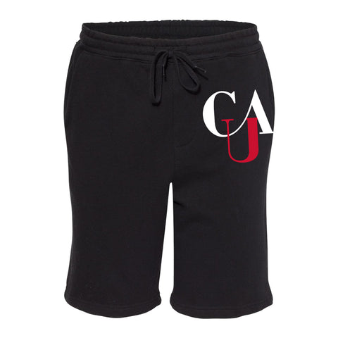 Clark Atlanta University (Black Midweight Fleece Shorts)