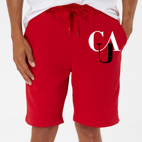 Clark Atlanta University (Red Midweight Fleece Shorts)