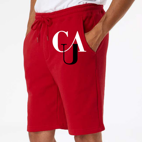 Clark Atlanta University (Red Midweight Fleece Shorts)