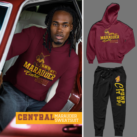 Central State University Marauder Sweatsuit - (Hoodie + Sweatpants)