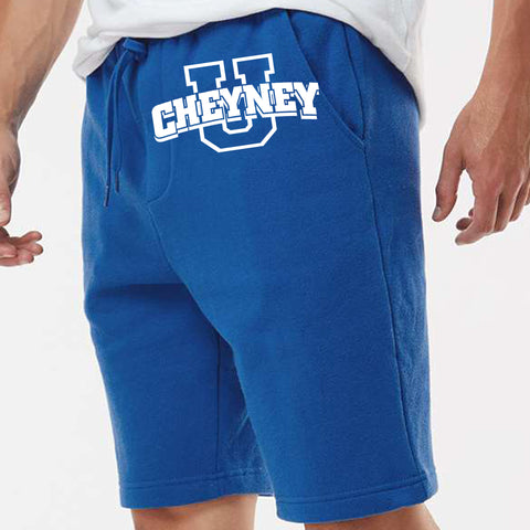 Cheyney University (Royal Blue Midweight Fleece Shorts)