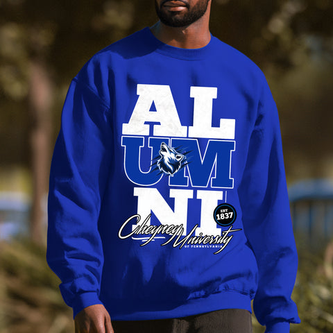 Cheyney Alumni Signature Series Sweatsuit - Vintage/Grungy/Distressed (Sweatshirt + Sweatpants)