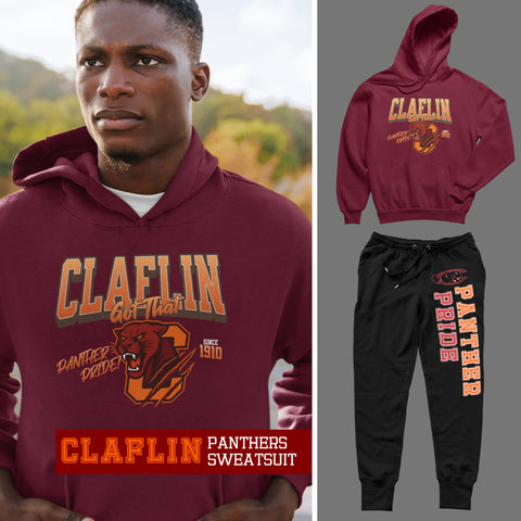 Claflin State University Panther Pride Sweatsuit - (Hoodie + Sweatpants)