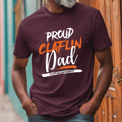Proud Claflin University Dad (Men's Short Sleeve)