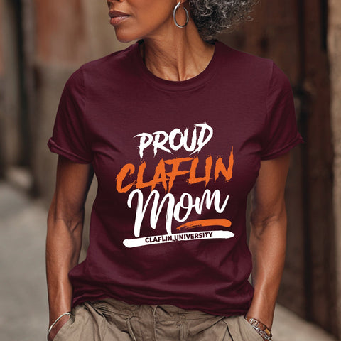 Proud Claflin University Mom (Women's Short Sleeve)