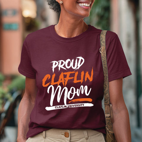Proud Claflin University Mom (Women's Short Sleeve)