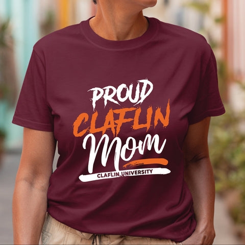 Proud Claflin University Mom (Women's Short Sleeve)