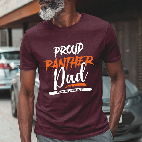 Proud Claflin Panther Dad (Men's Short Sleeve) Claflin University