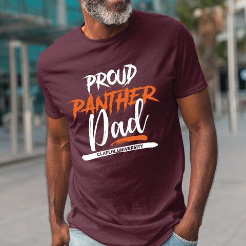Proud Claflin Panther Dad (Men's Short Sleeve) Claflin University