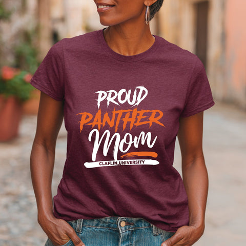 Proud Claflin Panther Mom (Women's Short Sleeve) Claflin University