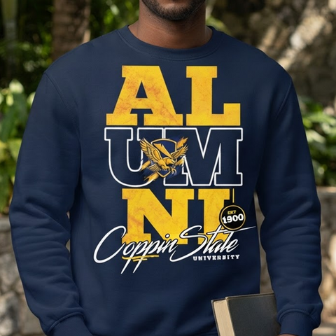 Coppin Alumni Signature Series Sweatsuit - Vintage/Grungy/Distressed (Sweatshirt + Sweatpants)