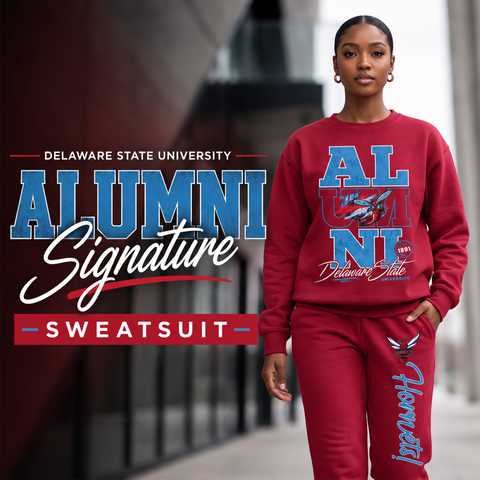 Delaware State Hornets Alumni Signature Series Sweatsuit (Sweatshirt + Sweatpants)