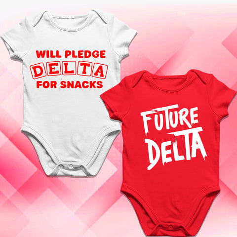 Delta Sigma Theta 2-Pack (Onesie) -  Deltas Infant Bodysuit