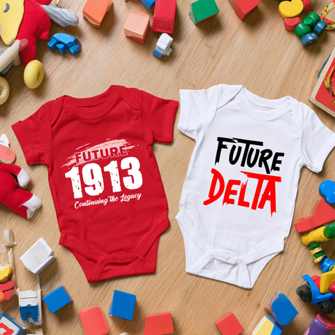 Delta Sigma Theta 2-Pack v.2 (Onesie) -  Deltas Infant Bodysuit