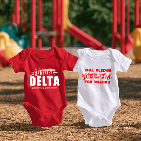 Delta Sigma Theta 2-Pack v.3 (Onesie) -  Deltas Infant Bodysuit