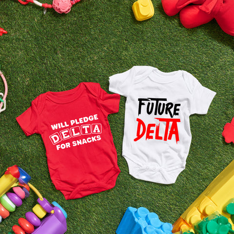 Delta Sigma Theta 2-Pack v.4 (Onesie) -  Deltas Infant Bodysuit