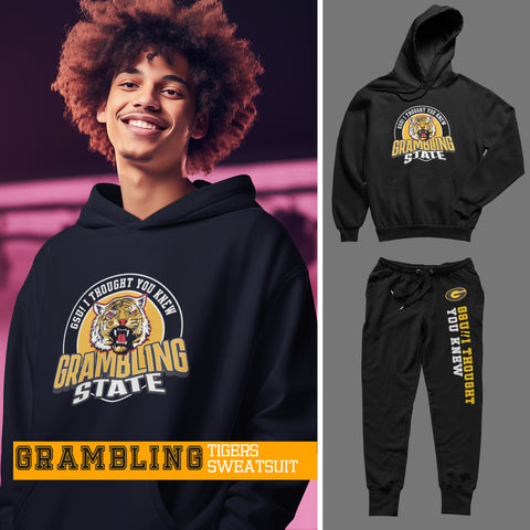 Grambling State University - GSU Tiger Sweatsuit - (Hoodie + Sweatpants)