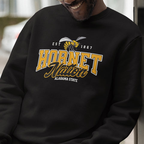 Hornet Nation - Alabama State University (Unisex Sweatshirt)
