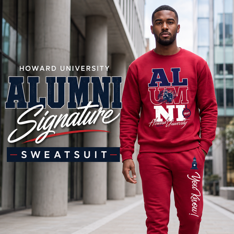 Howard - Alumni Signature Series Sweatsuit (Red) - (Sweatshirt + Sweatpants)