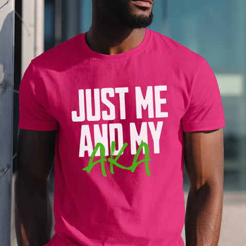Just Me And My AKA - Hot Pink (Men's Short Sleeve)