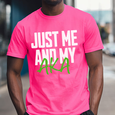 Just Me And My AKA - Hot Pink (Men's Short Sleeve)
