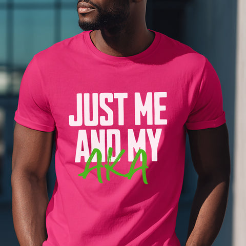 Just Me And My AKA - Hot Pink (Men's Short Sleeve)