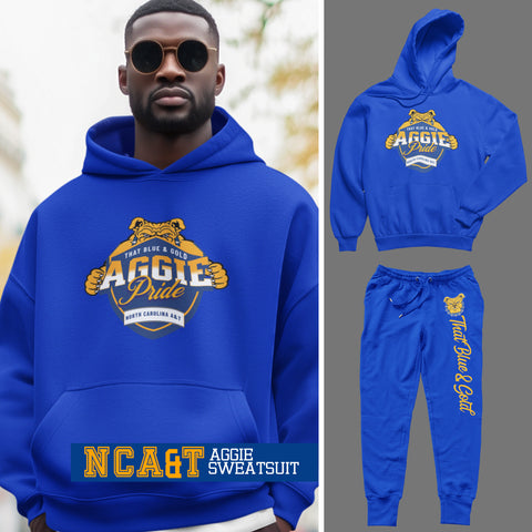 North Carolina A&T - Aggie Pride Sweatsuit - (Hoodie + Sweatpants)
