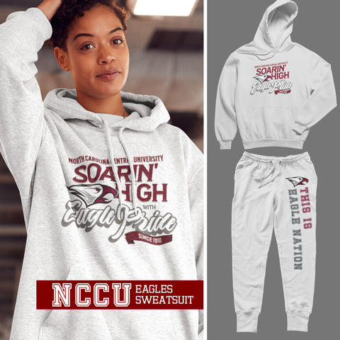North Carolina Central University - Eagle Pride Sweatsuit - (Hoodie + Sweatpants)