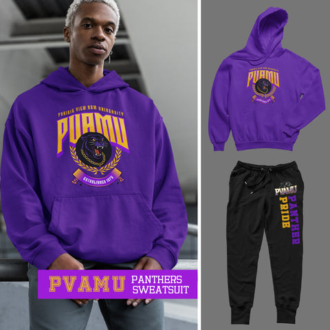 Prairie View A&M University - Panther Pride Sweatsuit - (Hoodie + Sweatpants)