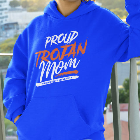 Proud Virginia State Trojan Mom NextGen (Unisex Hoodie)