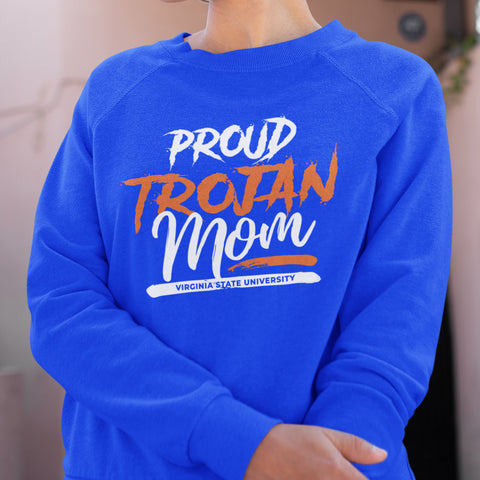 Proud Virginia State Trojan Mom NextGen (Unisex Sweatshirt)