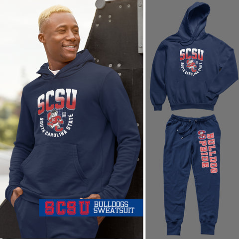 South Carolina State - Bulldogs Sweatsuit (Navy) - (Hoodie + Sweatpants)