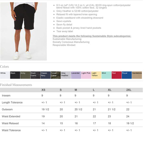 Clark Atlanta University (Athletic Heather Midweight Fleece Shorts)