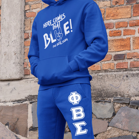 Here Comes The Blue - Phi Beta Sigma (Sweatsuit) - (Hoodie + Sweatpants)