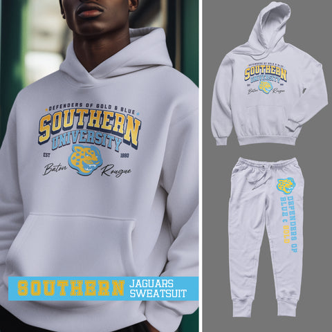 Southern University  - Jaguars Sweatsuit - (Hoodie + Sweatpants)