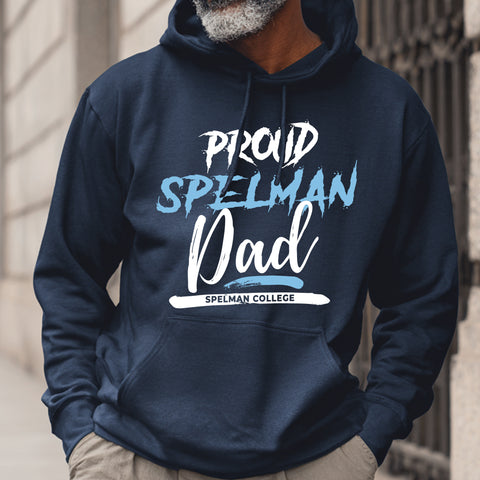 Proud Spelman College Dad NextGen (Navy Blue Unisex Hoodie)