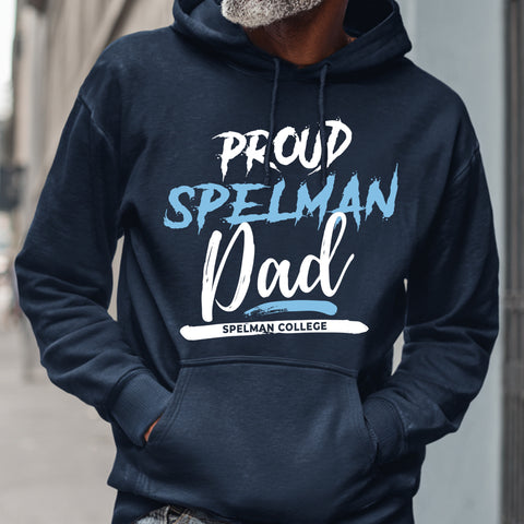 Proud Spelman College Dad NextGen (Navy Blue Unisex Hoodie)