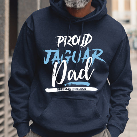 Proud Jaguar Dad NextGen (Navy Blue Unisex Hoodie) Spelman College