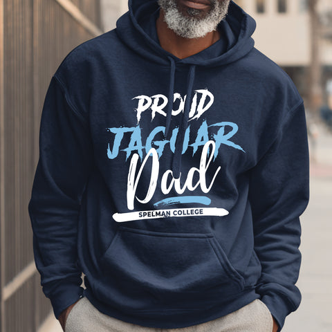 Proud Jaguar Dad NextGen (Navy Blue Unisex Hoodie) Spelman College