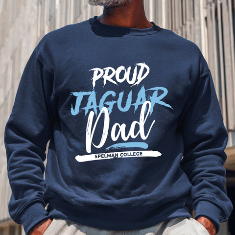 Proud Jaguar Dad NextGen (Navy Blue Unisex Sweatshirt) Spelman College