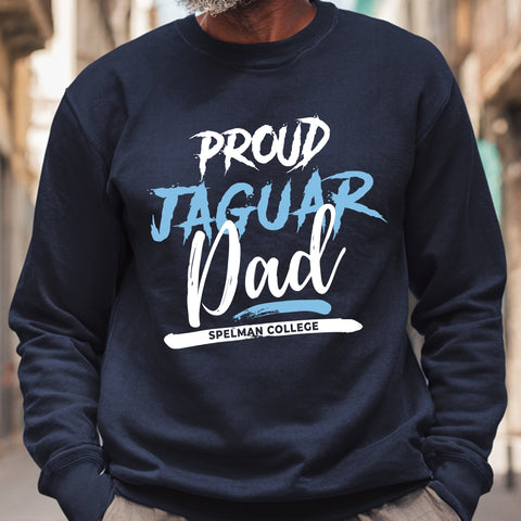 Proud Jaguar Dad NextGen (Navy Blue Unisex Sweatshirt) Spelman College