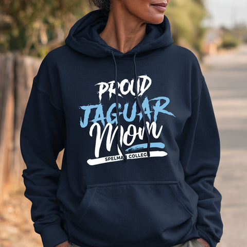 Proud Jaguar Mom NextGen (Navy Blue Unisex Hoodie) Spelman College
