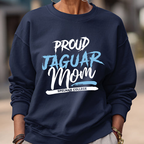 Proud Jaguar Mom NextGen (Navy Blue Unisex Sweatshirt) Spelman College
