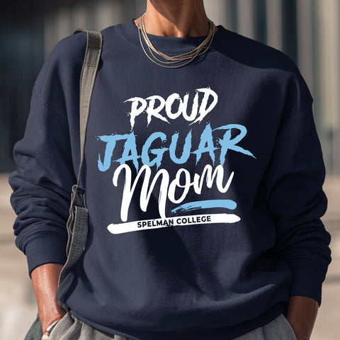 Proud Jaguar Mom NextGen (Navy Blue Unisex Sweatshirt) Spelman College