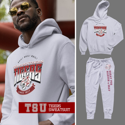 Texas Southern University  - TSU Tigers Sweatsuit - (Hoodie + Sweatpants)