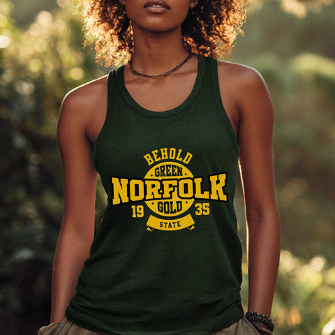 Norfolk State Behold NextGen (Forest Green Unisex Tank)